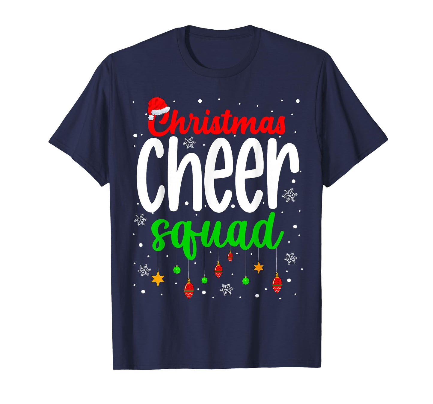 Cheerleading Sports Lover Christmas Cheer Squad T-Shirt