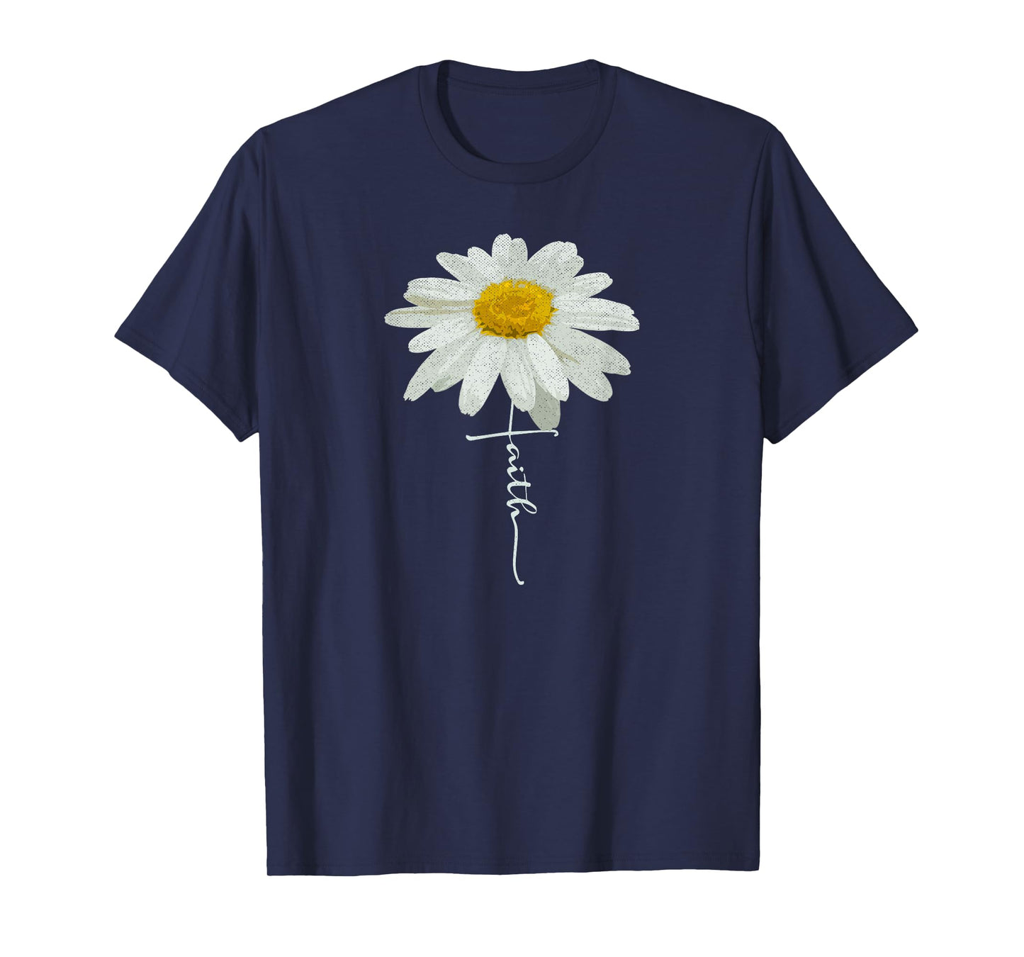 Christian Faith Cross Daisy Flower, Christian Men Women T-Shirt