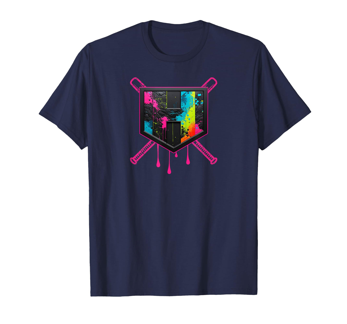 Hit Streak Softball Pink Splatter Drip Streak - Colorado T-Shirt