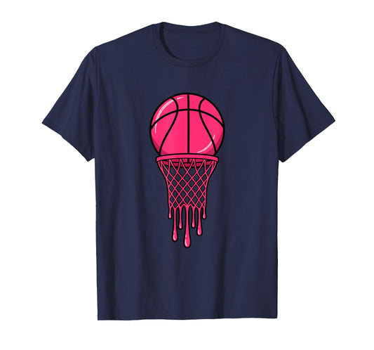 Basketball Drip Hoop, Bold Street Basketball Artwork T-Shirt