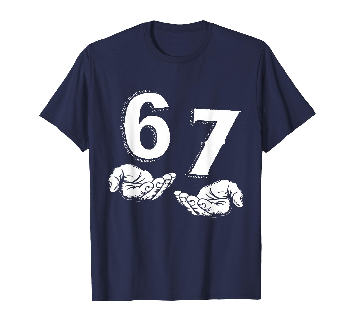 67 Six Seven Meme Gen Alpha Slang 6 7 Hands Funny Boys Kids T-Shirt