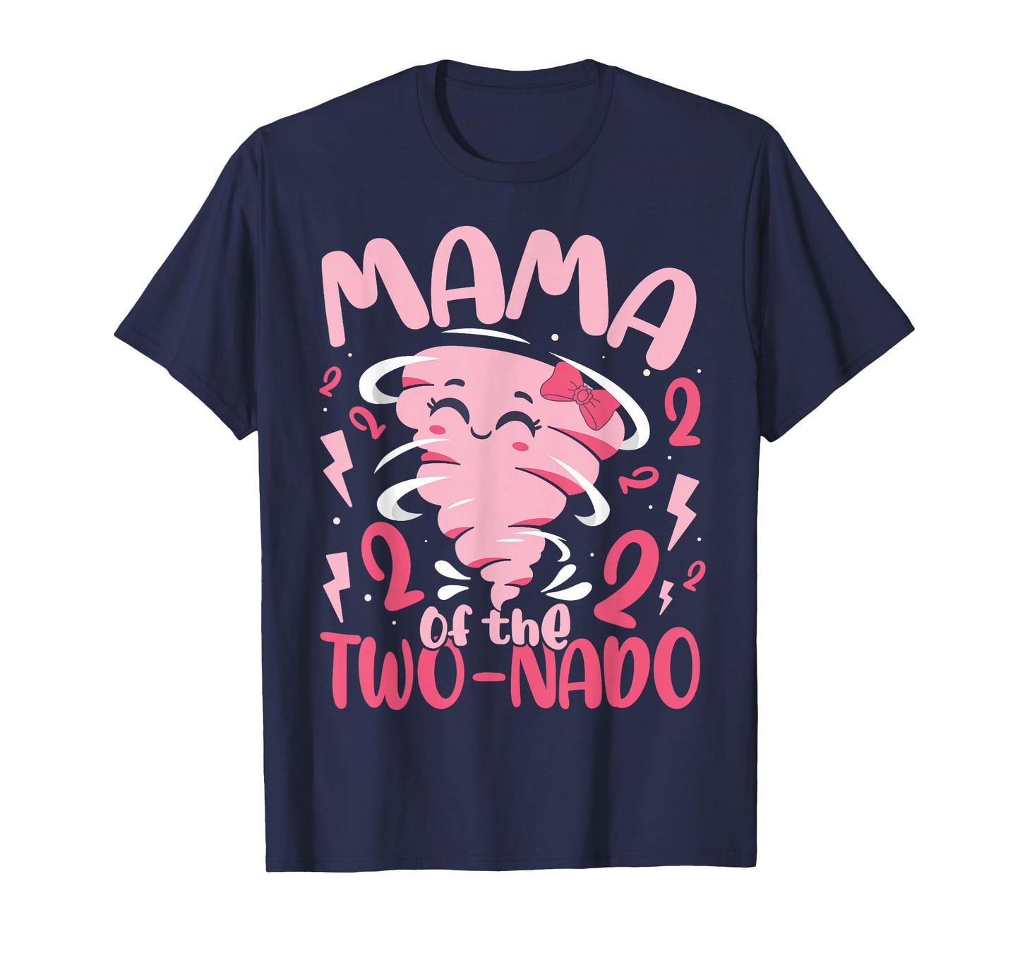 Mama of the Two-nado Tornado Theme 2nd Birthday Party Kids T-Shirt