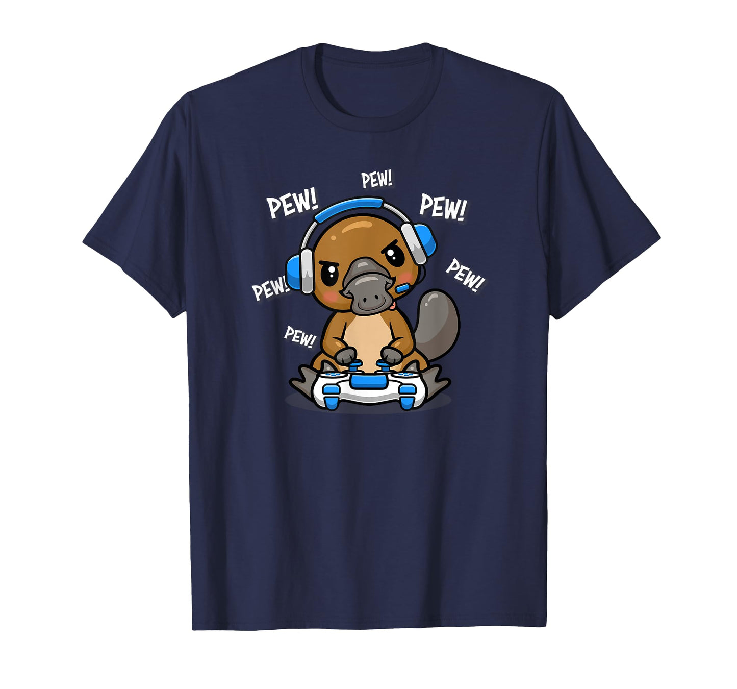 Cute Kawaii Gamer Platypus Lover T-Shirt