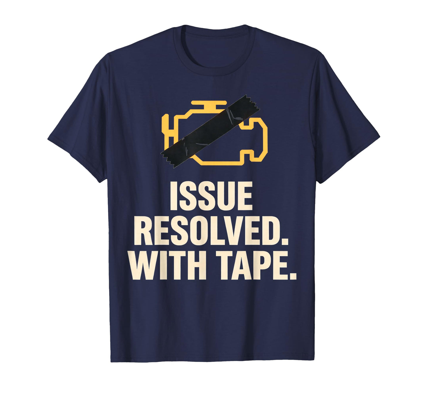 Funny Check Engine Light Tape Repair T-Shirt