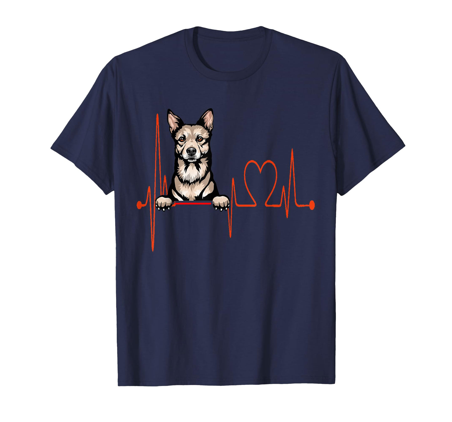 Carolina Dog Heartbeat EKG My Dogs are My Cardio T-Shirt