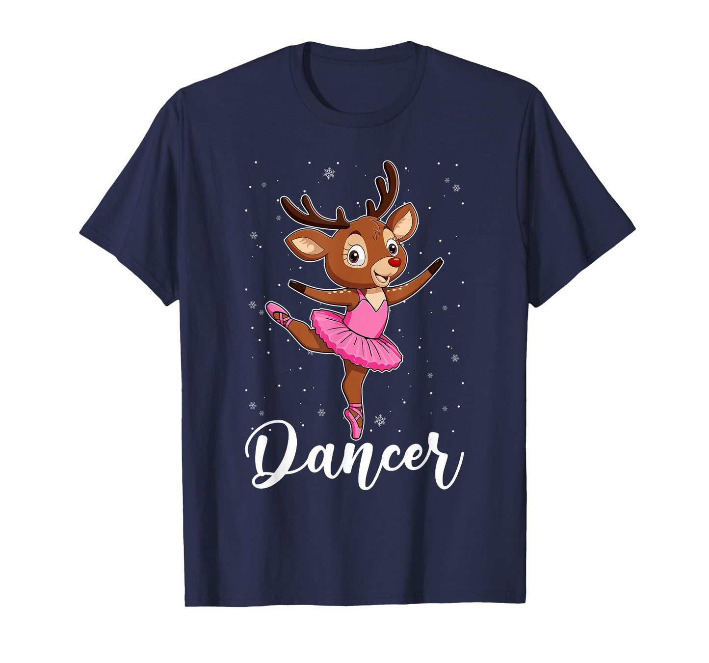 Ballet Dancer Reindeer Ballerinas Christmas PJS Women Girls T-Shirt