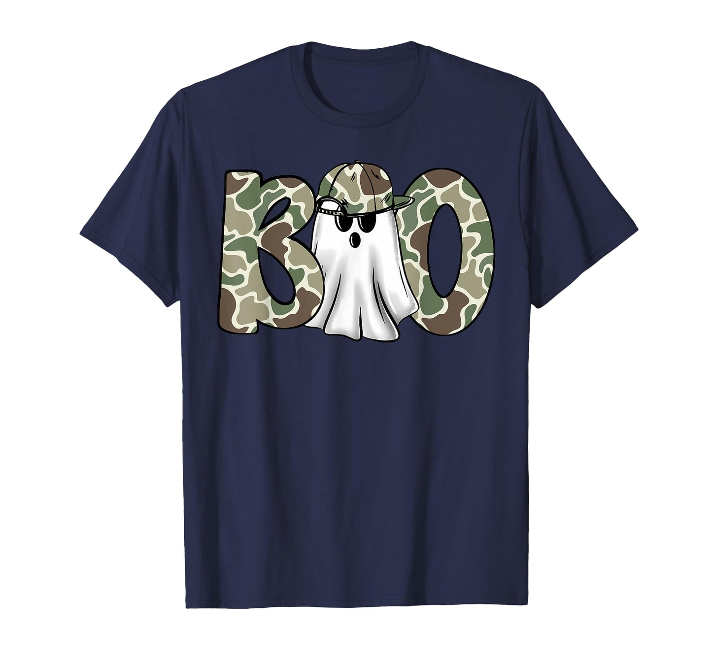 Cute Camo Ghost Boo Halloween Costume for Boys Toddlers T-Shirt