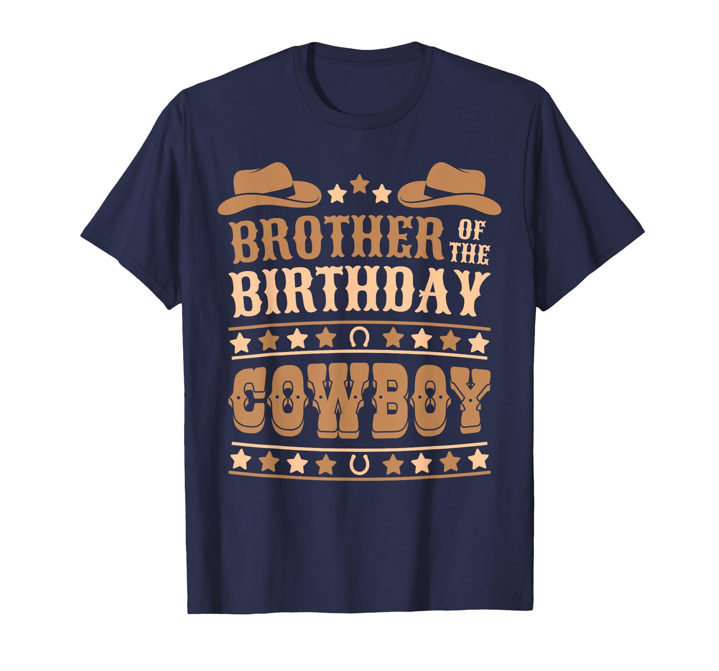 Brother Of Birthday Cowboy Cute Western Bday Boy Birthday T-Shirt