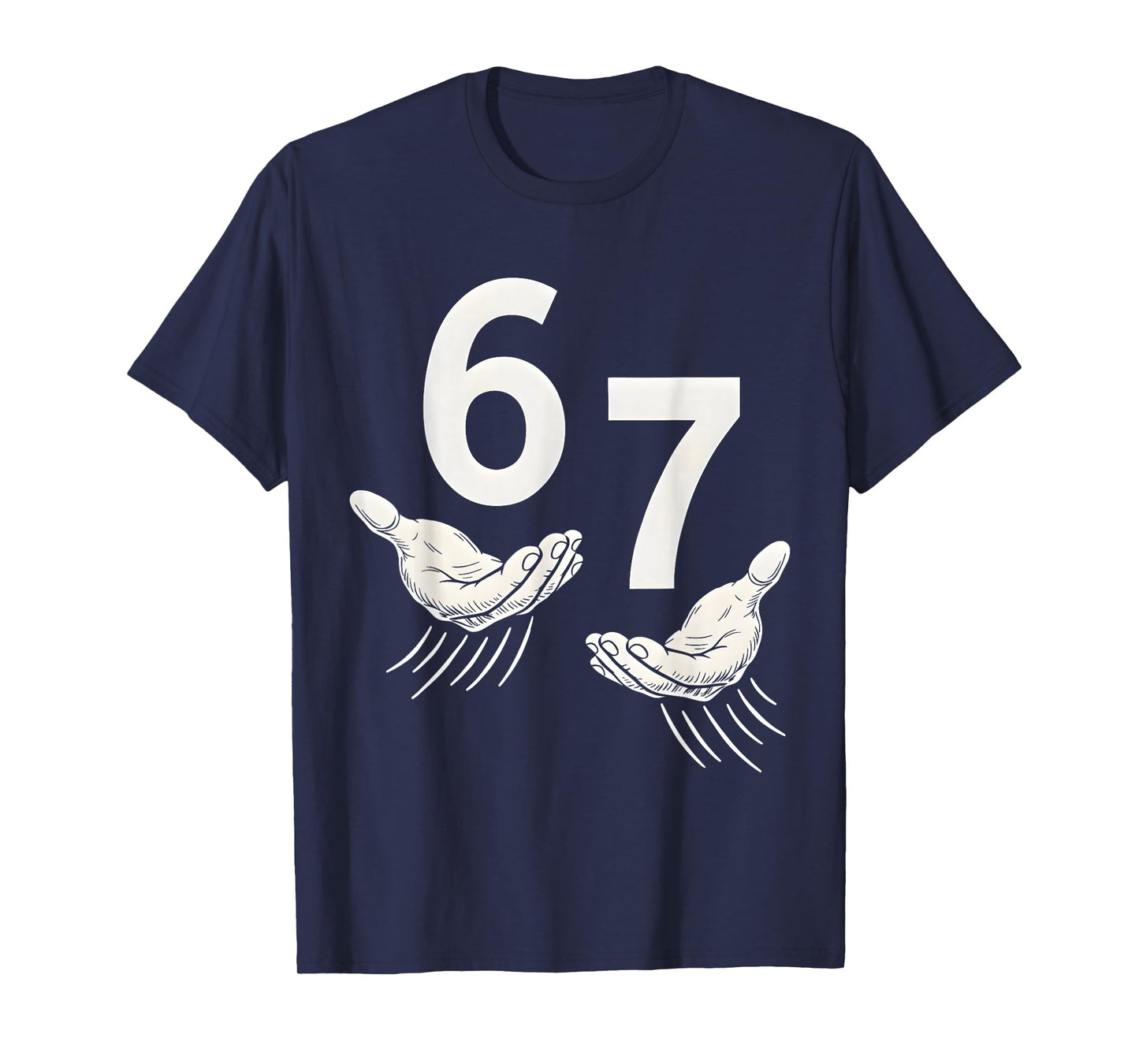 6 7 Six Seven Meme Hand T-Shirt