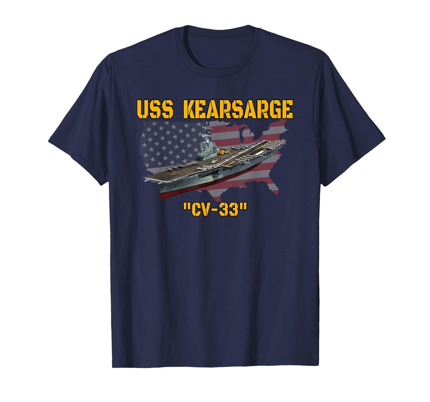 Aircraft Carrier USS Kearsarge CV-33 Veteran Day Fathers Day T-Shirt