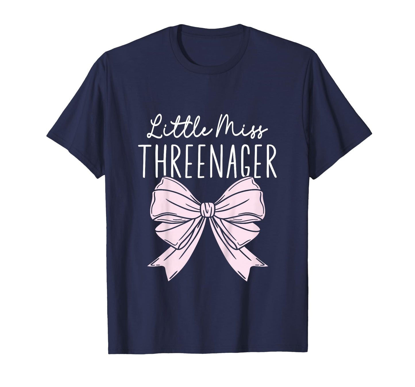 Kids Little Miss Threenager Threenager Girl Birthday 3 Years T-Shirt