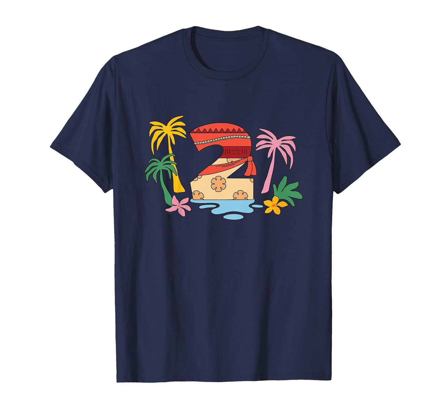 Disney Moana Numbers "2" Second 2nd Birthday Party Gift T-Shirt