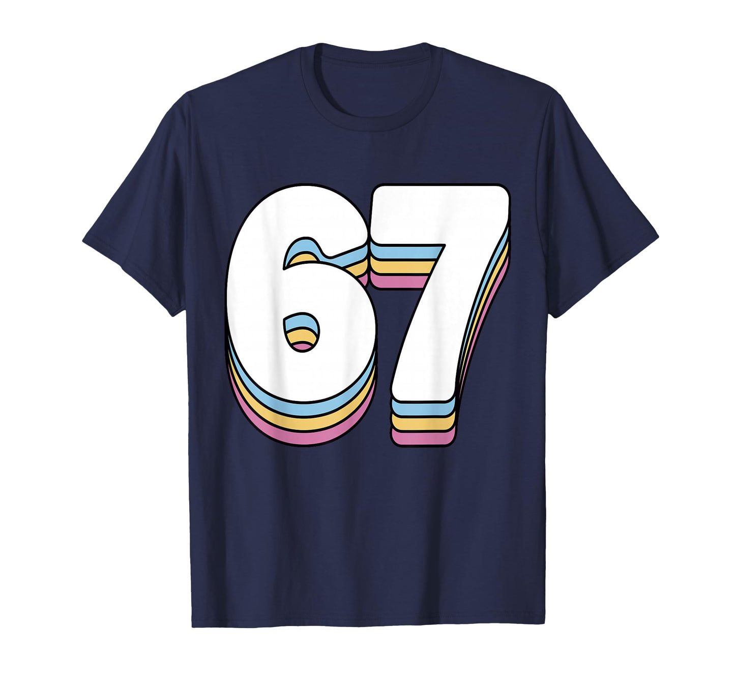 Funny 6 7 Meme Six Seven Gen Alpha Slang 67 T-Shirt