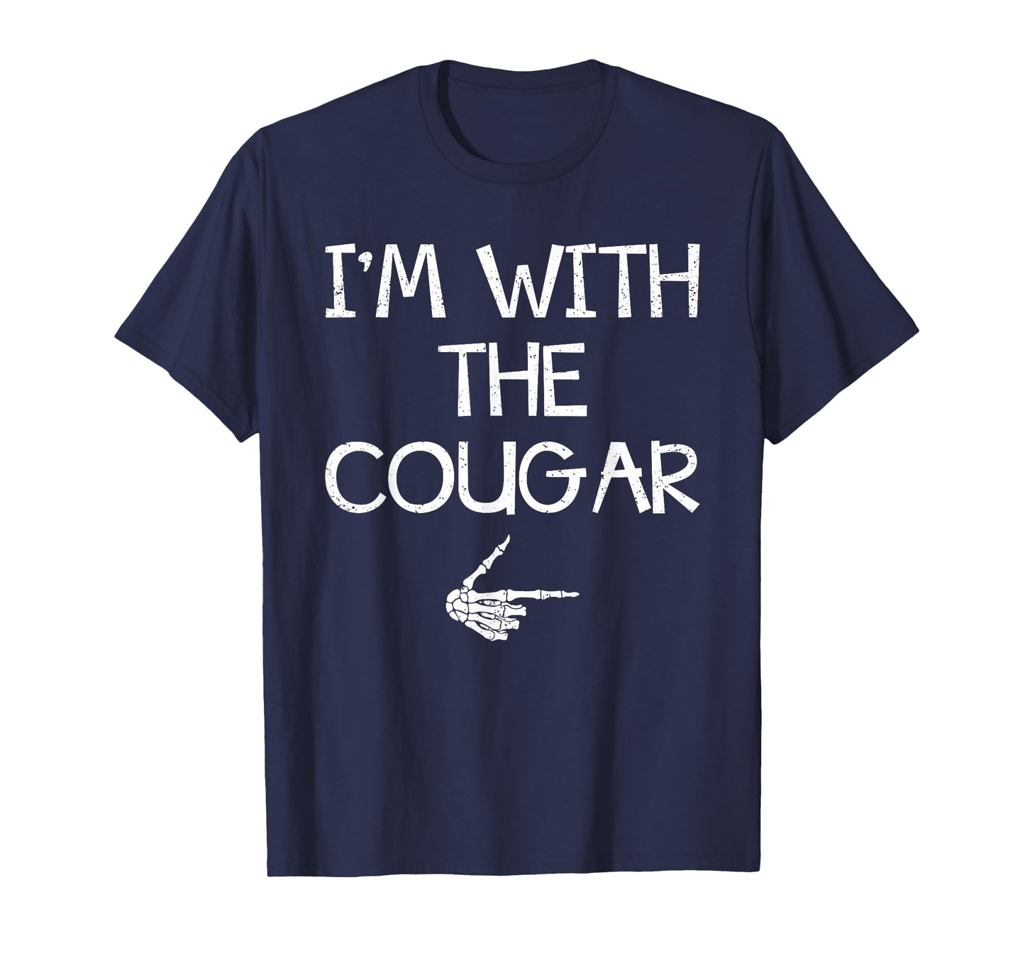 I'm With The Cougar Funny Halloween Costume Couples Matching T-Shirt