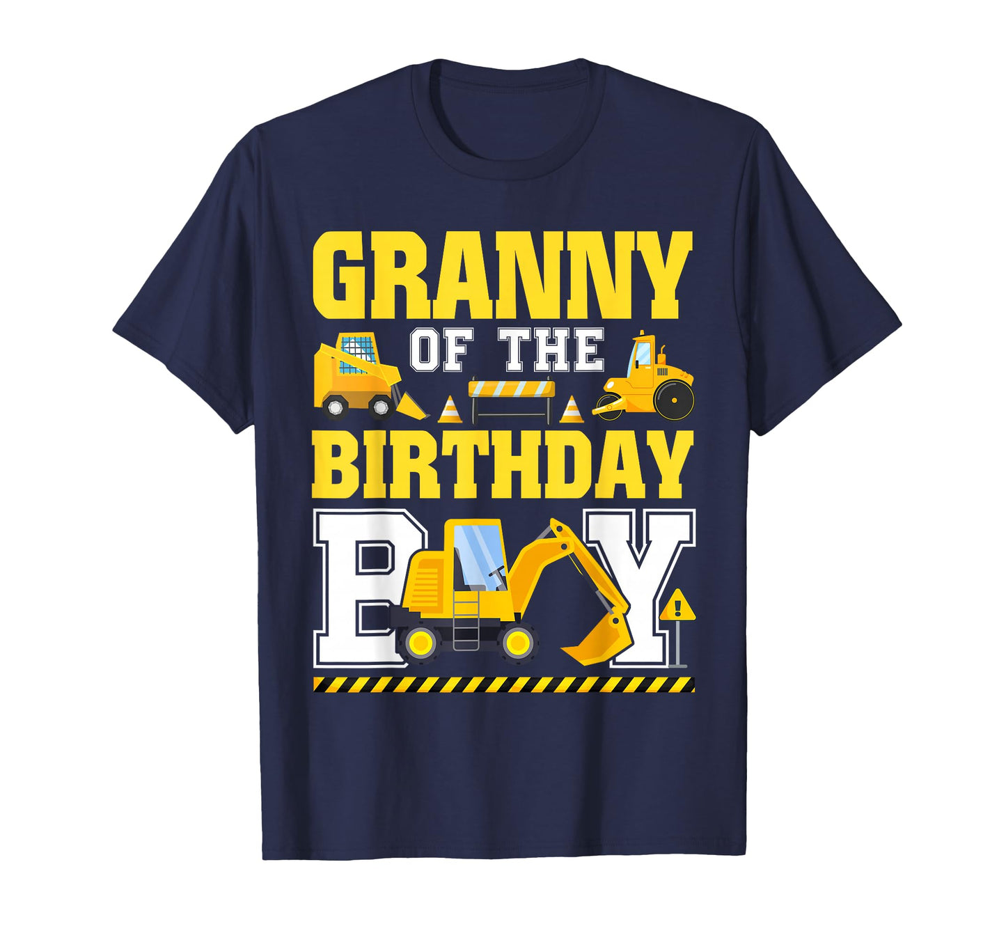 Granny of The Birthday Boy Excavator Construction Truck T-Shirt