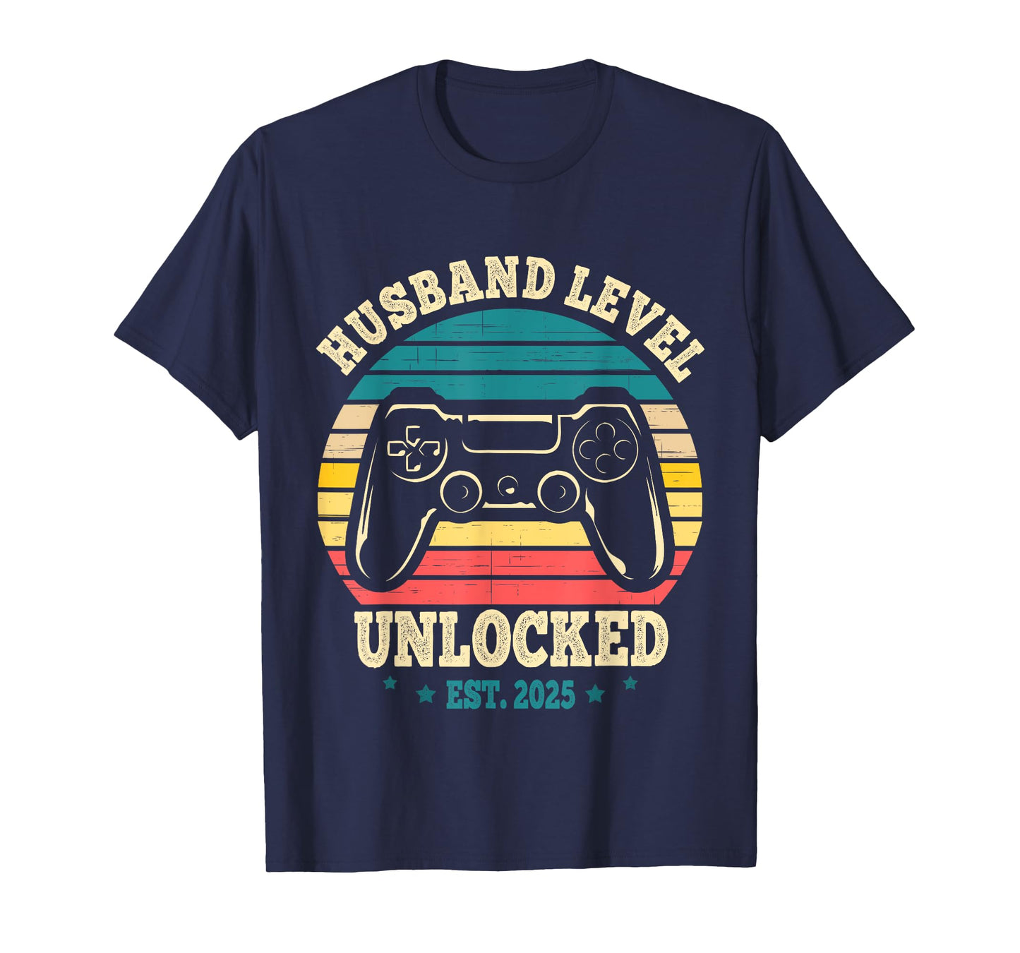 Just Married Gamer Leveled Up To Husband Level Unlocked 2025 T-Shirt