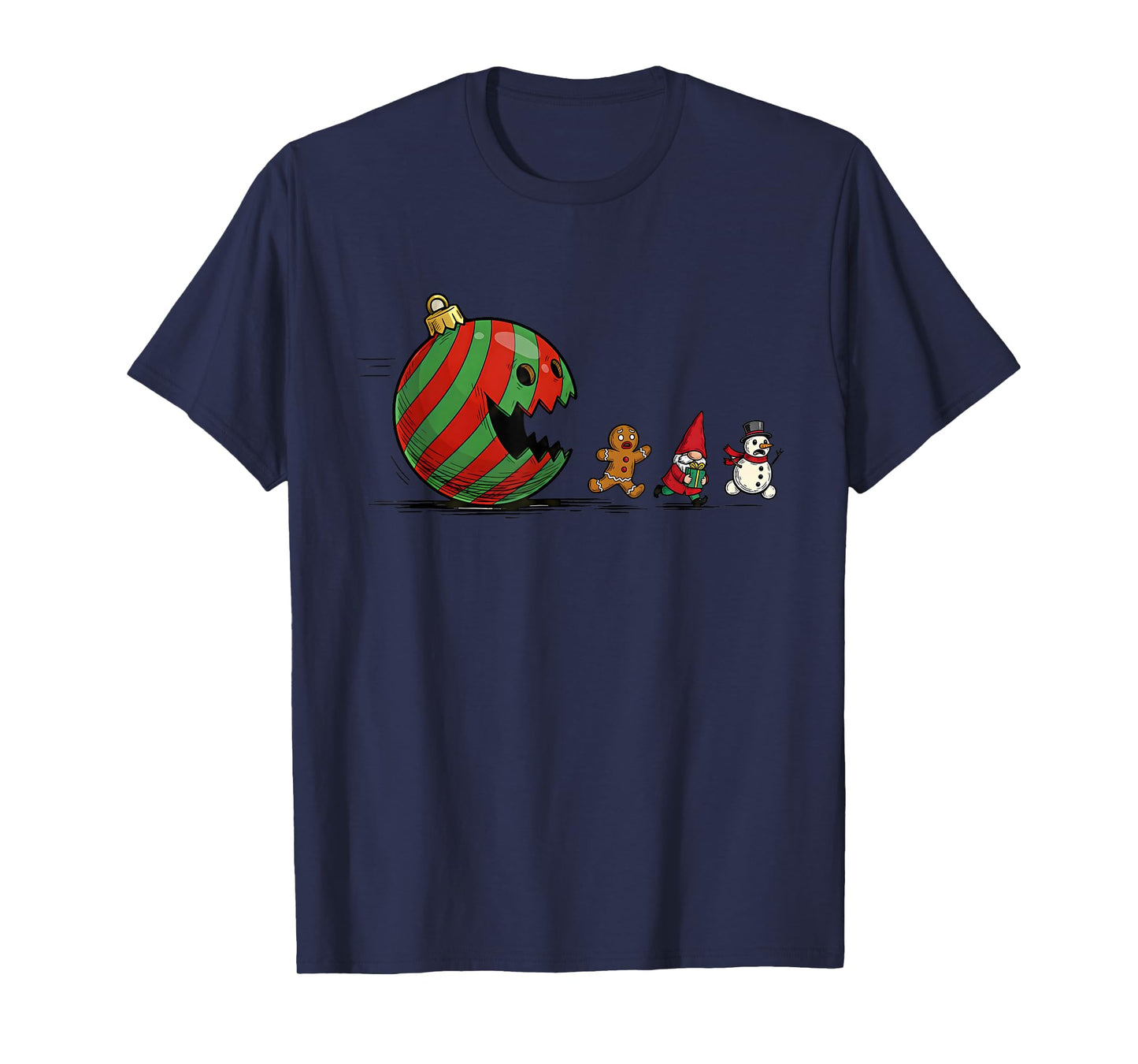 Funny Christmas Gingerbread Santa Christmas Cute Xmas Gamer T-Shirt
