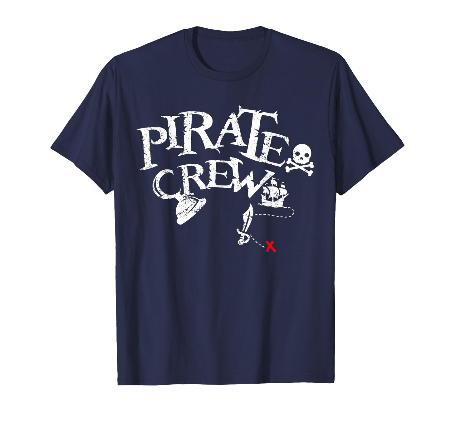 Pirate Crew Funny Halloween Matching Costume Party Men Boys T-Shirt