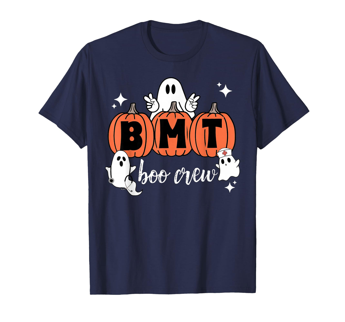 BMT Boo Crew Halloween Ghost Bone Marrow Transplant Nurse T-Shirt