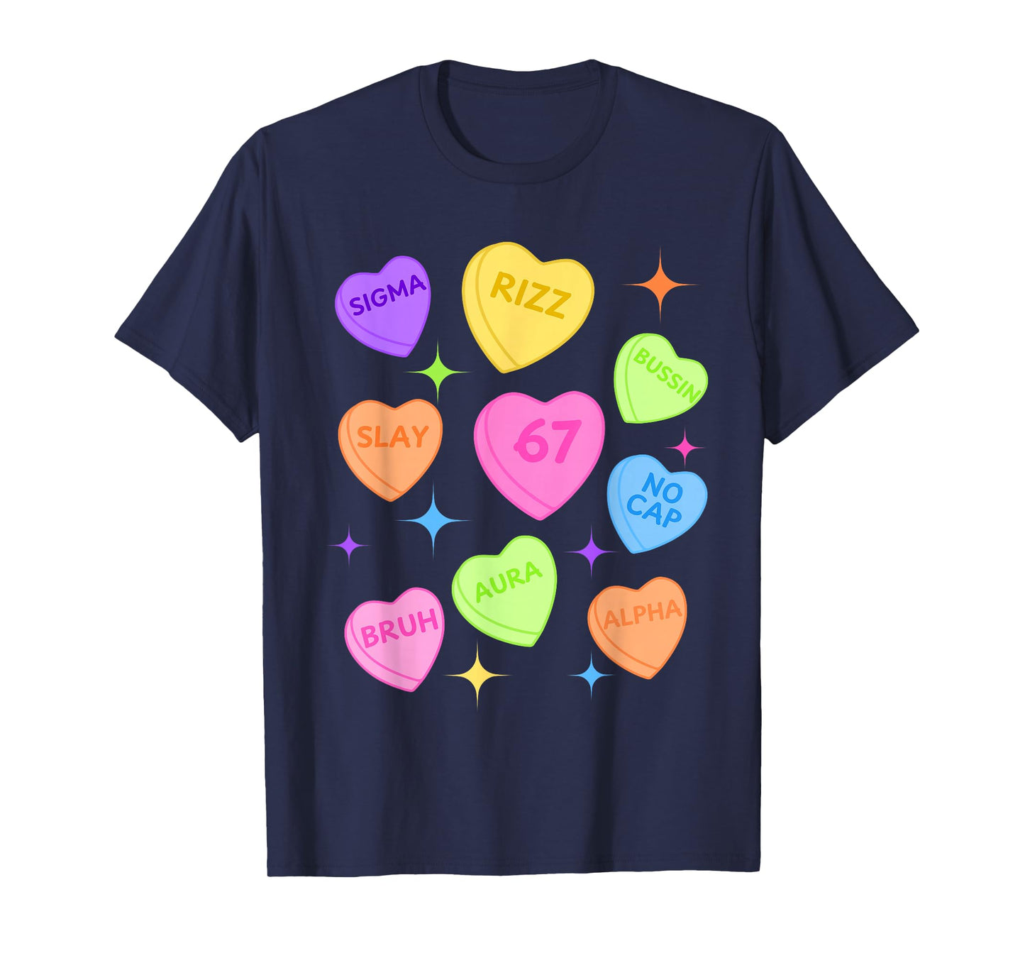 Brain Rot Valentine's - Funny 67 Valentine's Rizz, No Cap T-Shirt