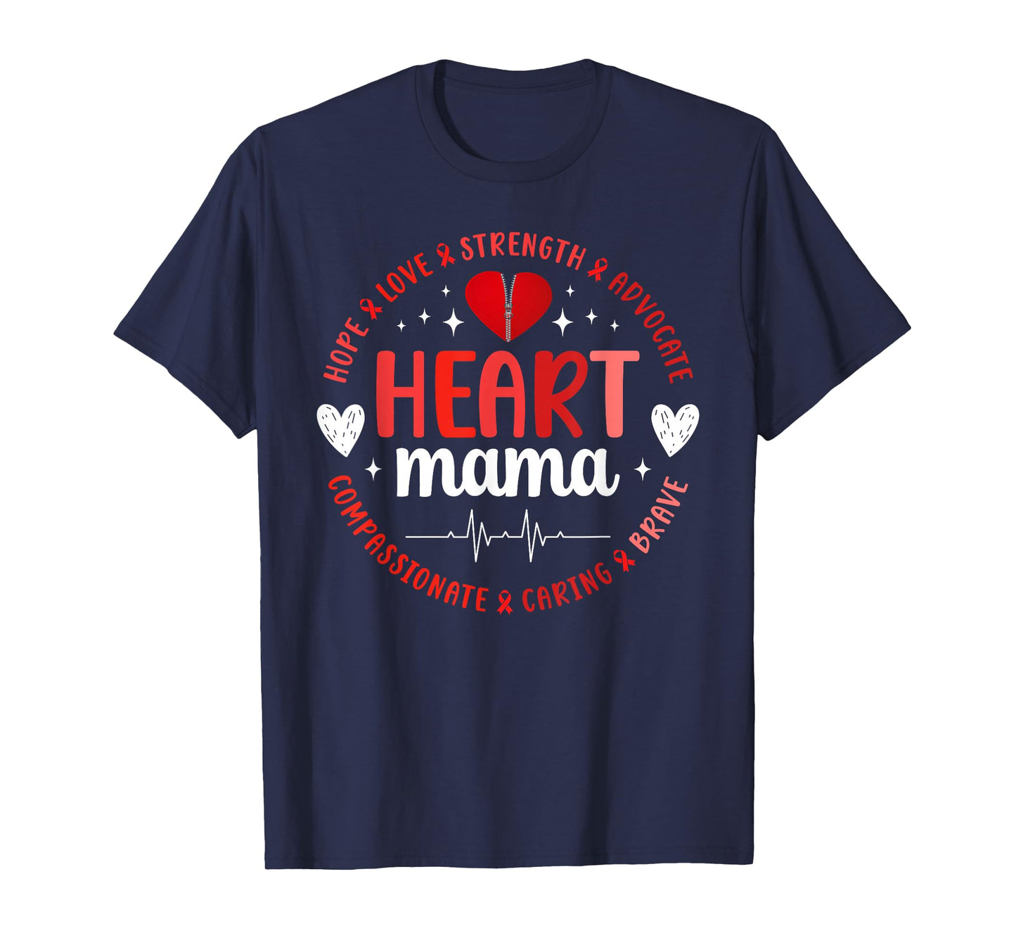 Heart Mama CHD Mom Congenital Heart Disease Mom T-Shirt