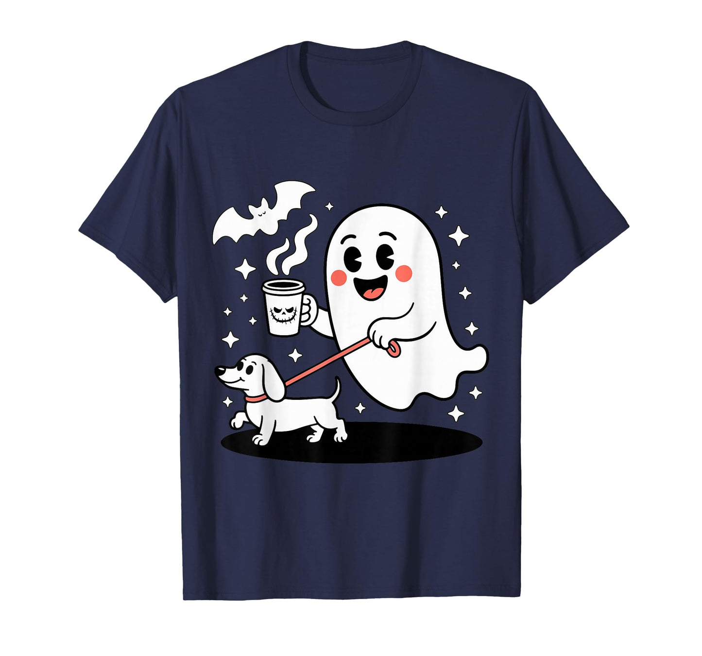 Funny Dachshund Ghost Halloween Spooky Season Weenie Dog T-Shirt
