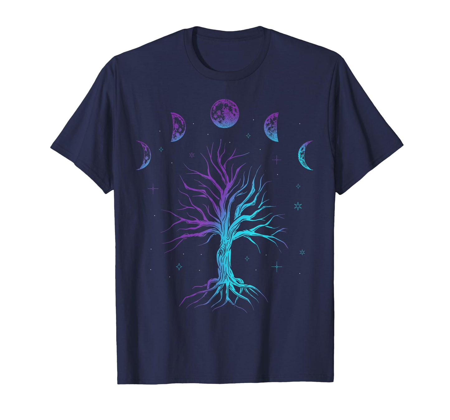 Moon Phases Tree of Life - Viking Pagan Wicca T-Shirt