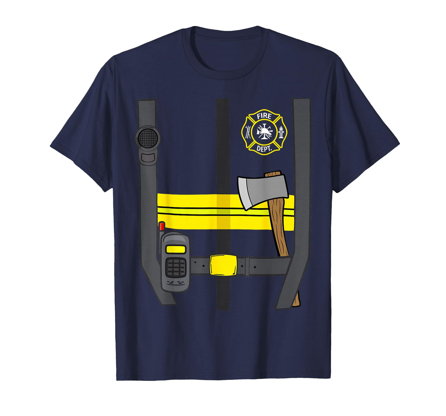 Firefighter Costume Halloween Uniform T-Shirt