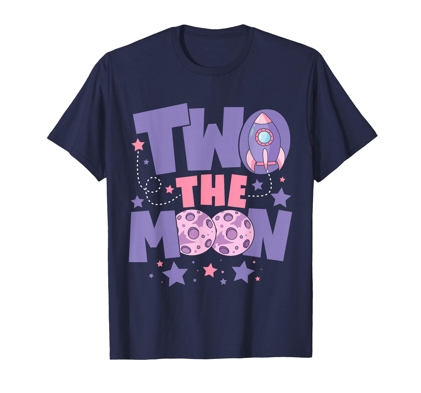 Two The Moon 2nd Birthday Girl Boy 2 Year Old Toddler T-Shirt