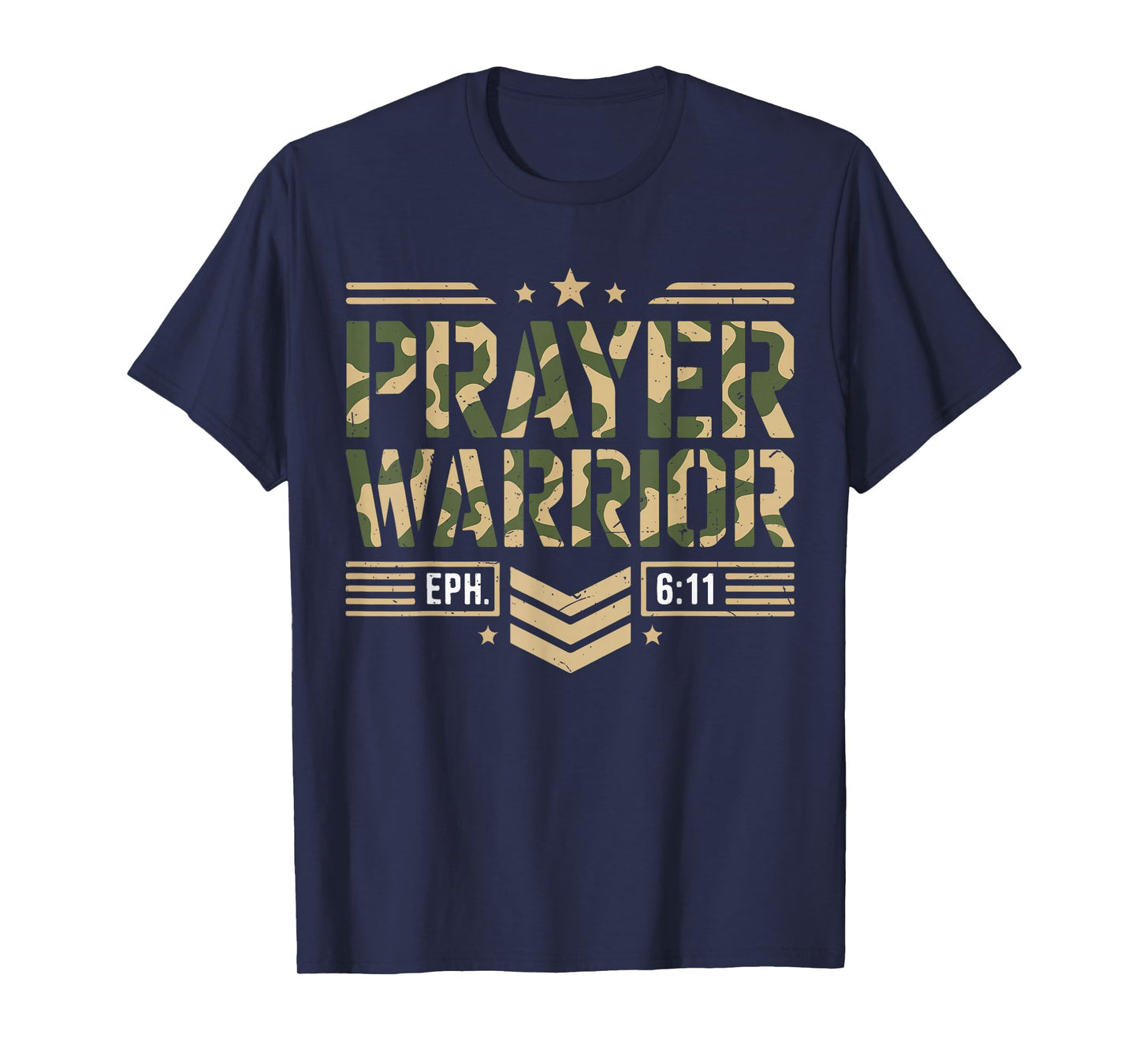 Camo Prayer Warrior God Armor Jesus Christian Faith Defender T-Shirt