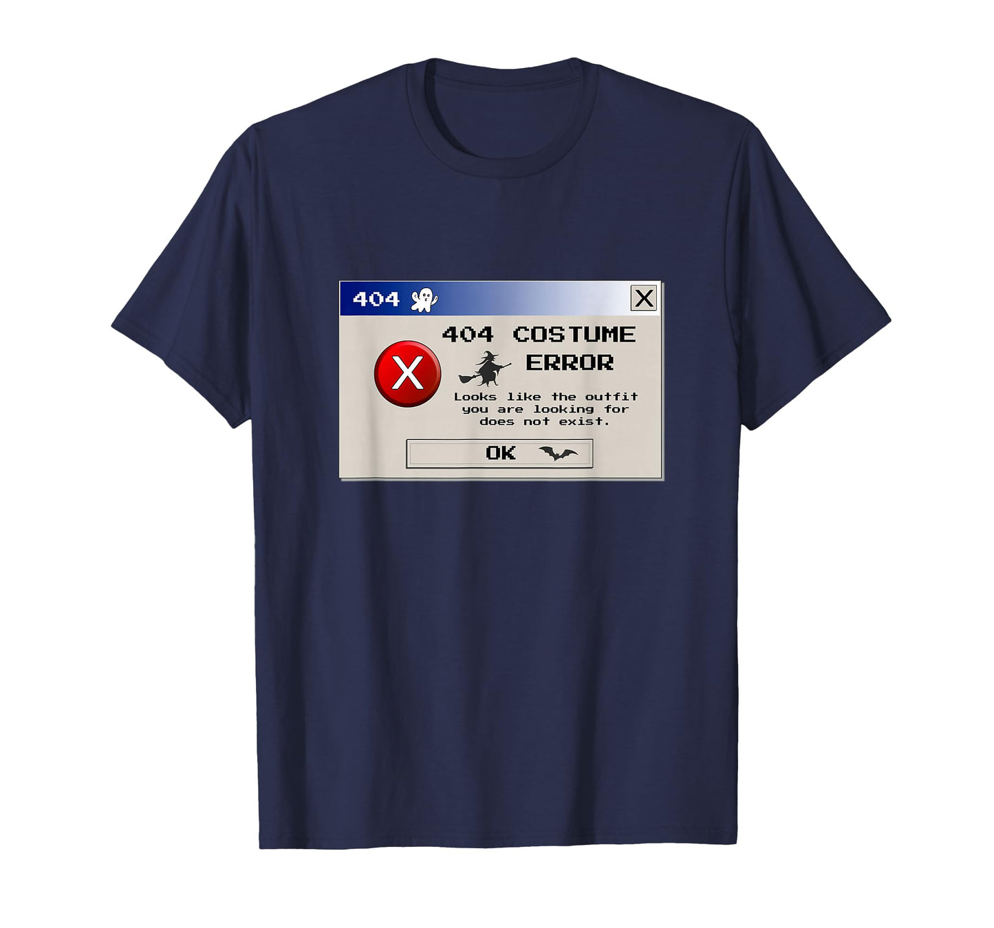 Funny 404 Costume Error Halloween Tech Witch Design T-Shirt