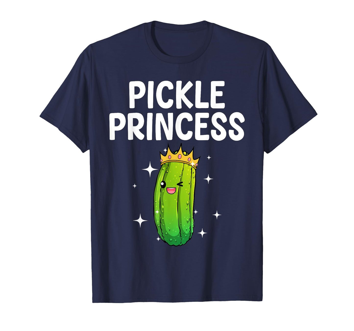 Cool Pickle Princess Art For Women Girls Dill Pickle Novelty T-Shirt
