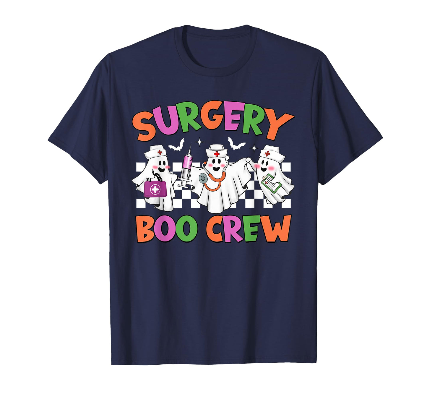 Retro Surgery Boo Crew Surgical Tech Halloween Costumes T-Shirt