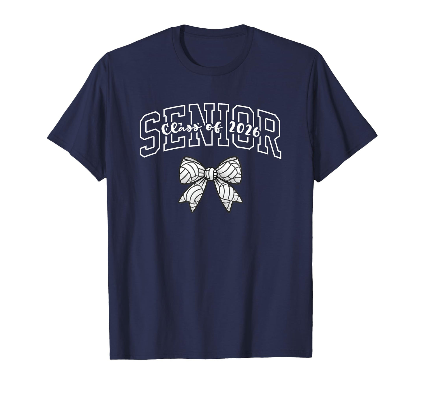 Senior Class of 2026 Volleyball Coquette Bow Graduation T-Shirt