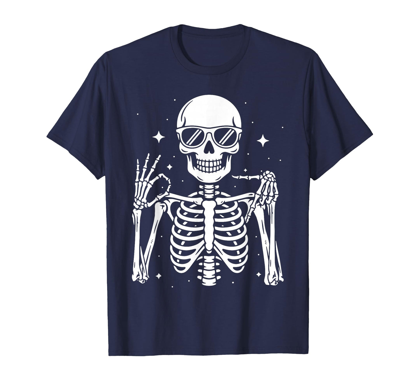 Six Seven 6 7 Meme Gen Alpha Halloween Skeleton Hands Sign T-Shirt