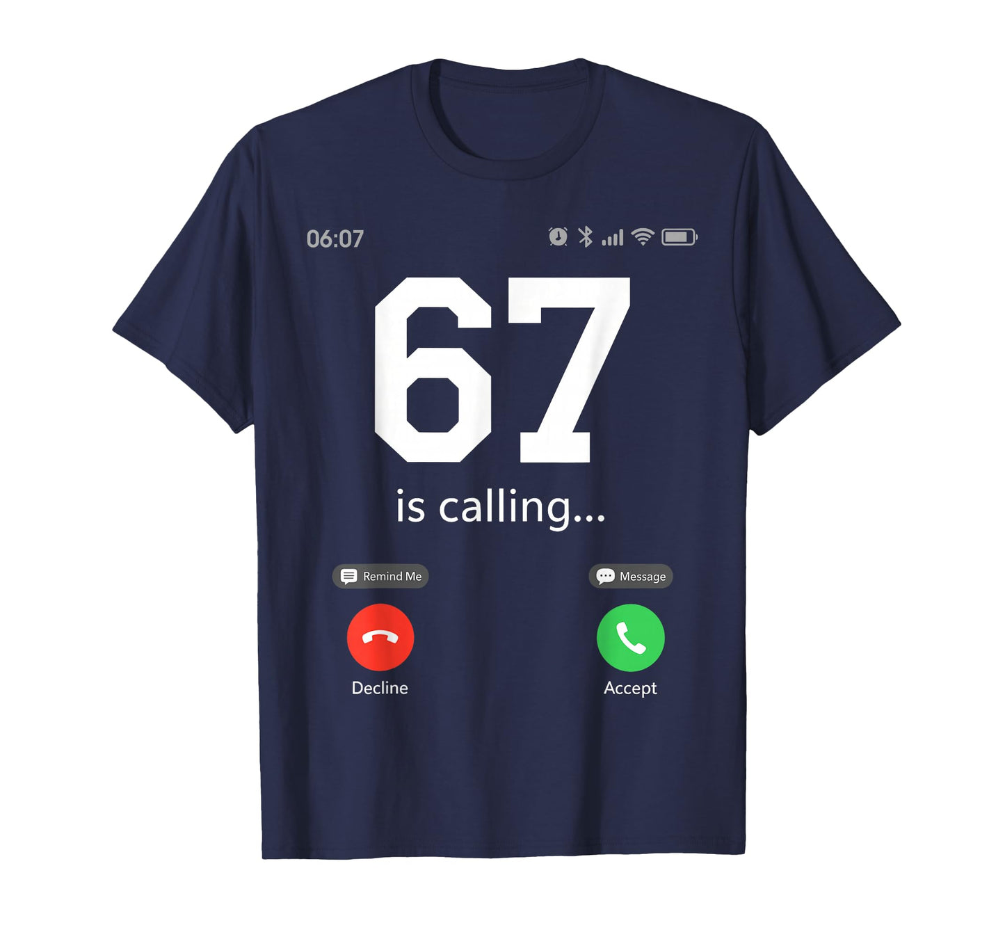 67 is Calling 6-7 Meme Kids Six Seven Youth Funny 6 7 T-Shirt