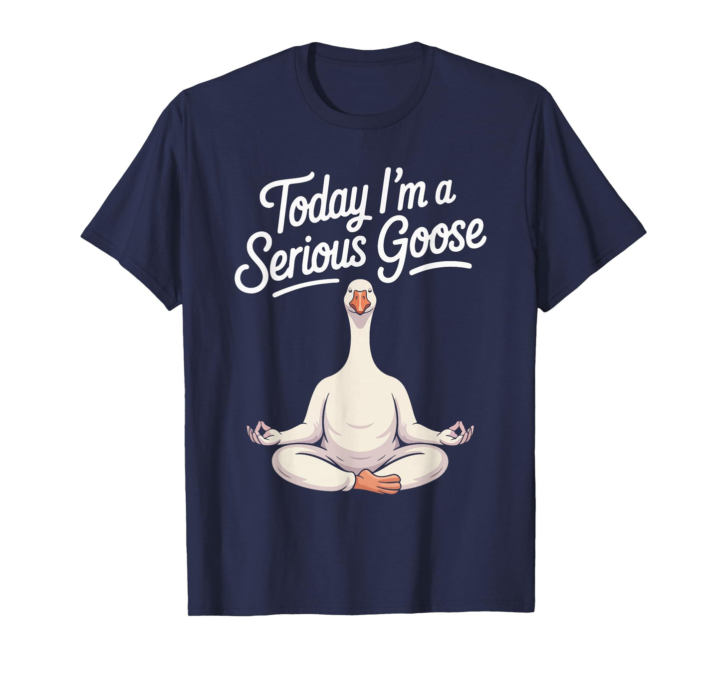 Today I'm A Serious Goose Funny Yoga Goose T-Shirt