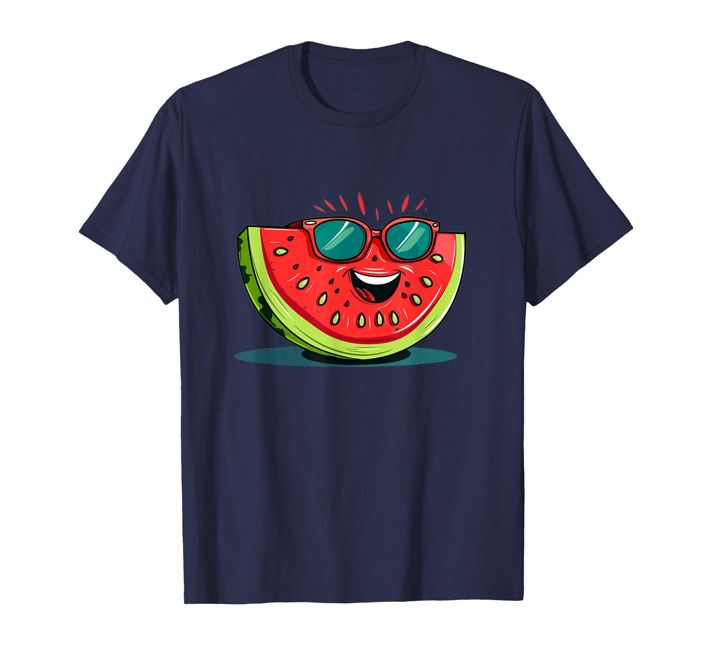 Awesome Watermelon Face with Sunglasses for Summer Fruits T-Shirt for Men Women Girls Kids