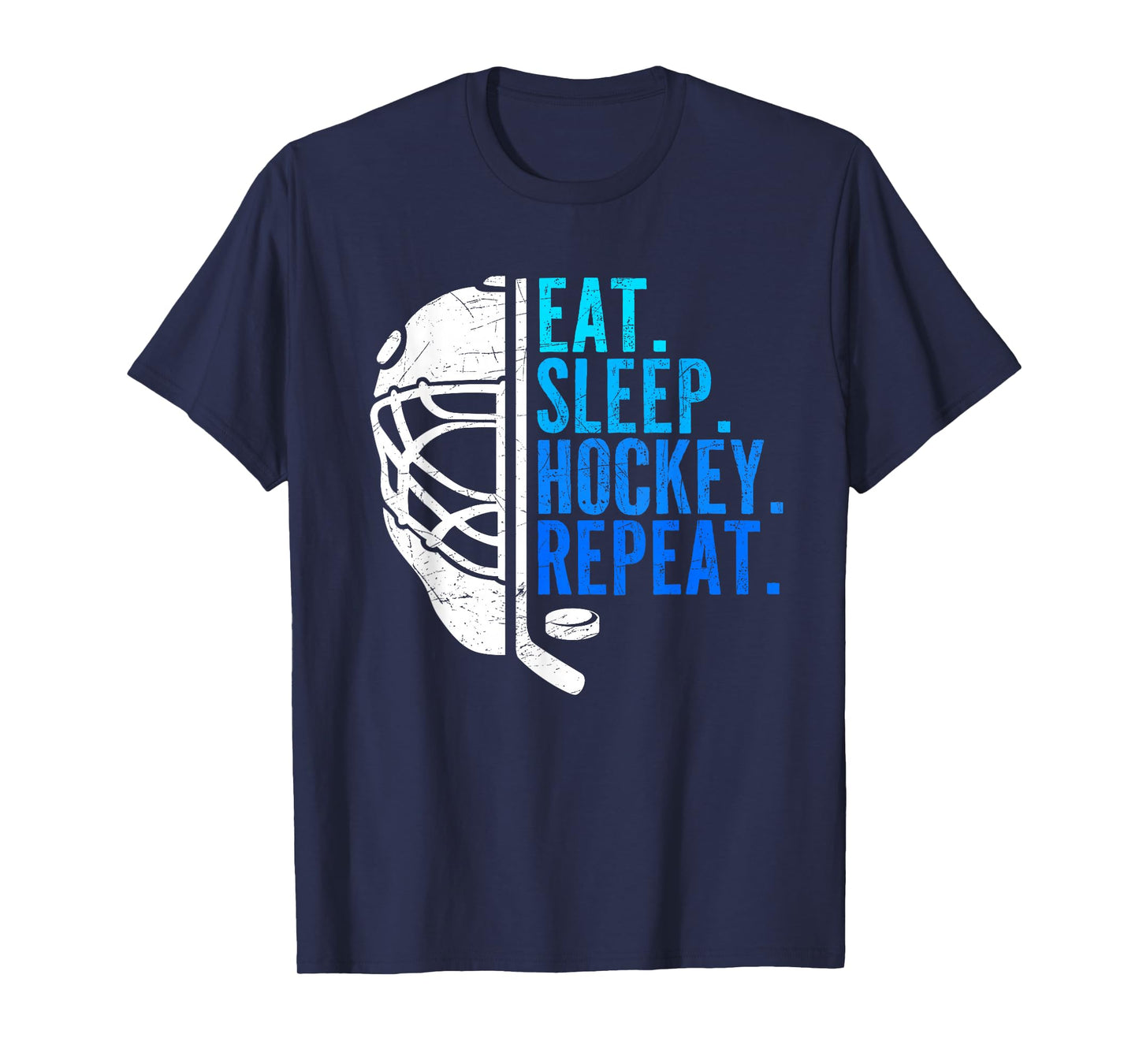 Eat Sleep Hockey Repeat Funny Boys Hockey Player T-Shirt
