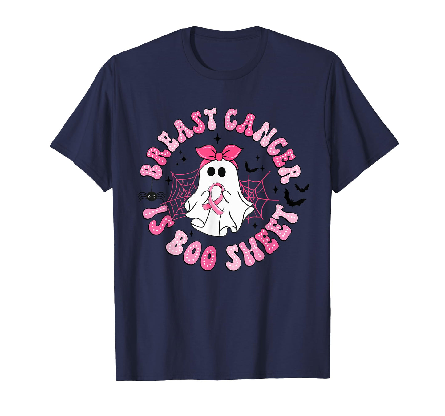 Breast Cancer Is Boo Sheet Boo Ghost Happy Halloween T-Shirt