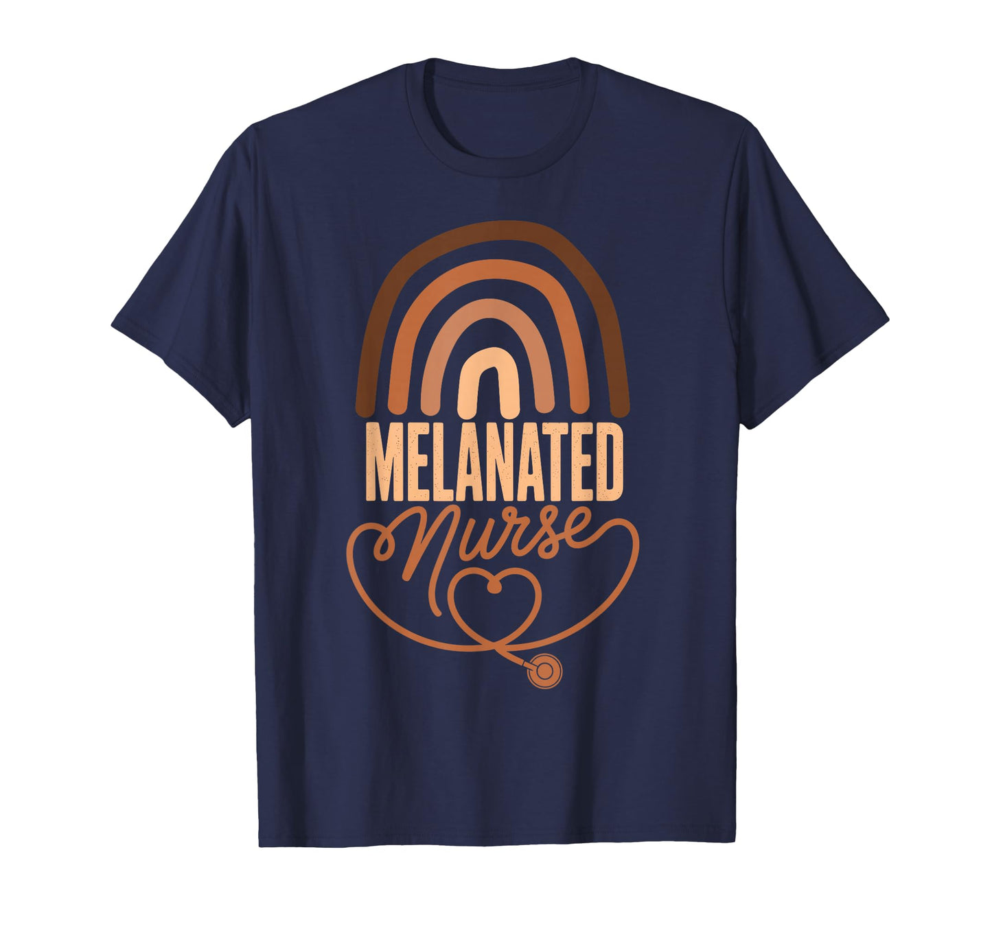 Melanated Rainbow Black History Month Nursing Melanated T-Shirt