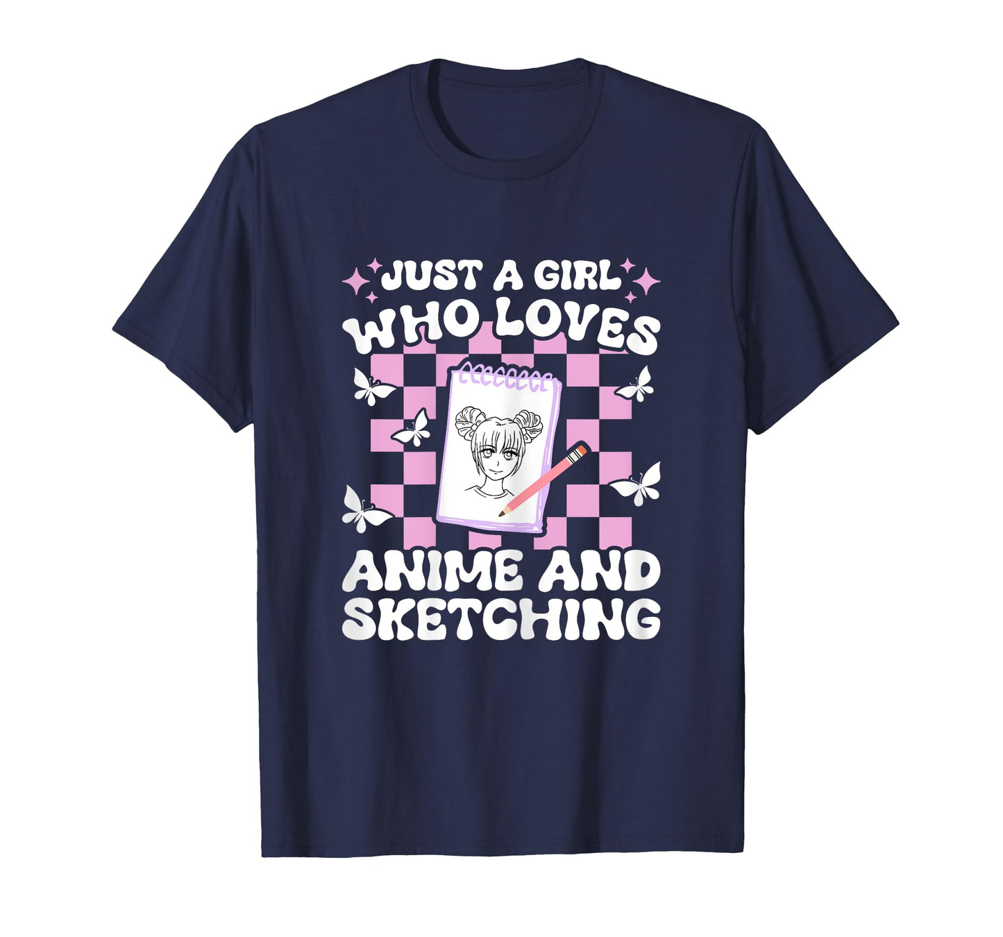 Just A Girl Who Loves Anime And Sketching Kids Girls Anime T-Shirt