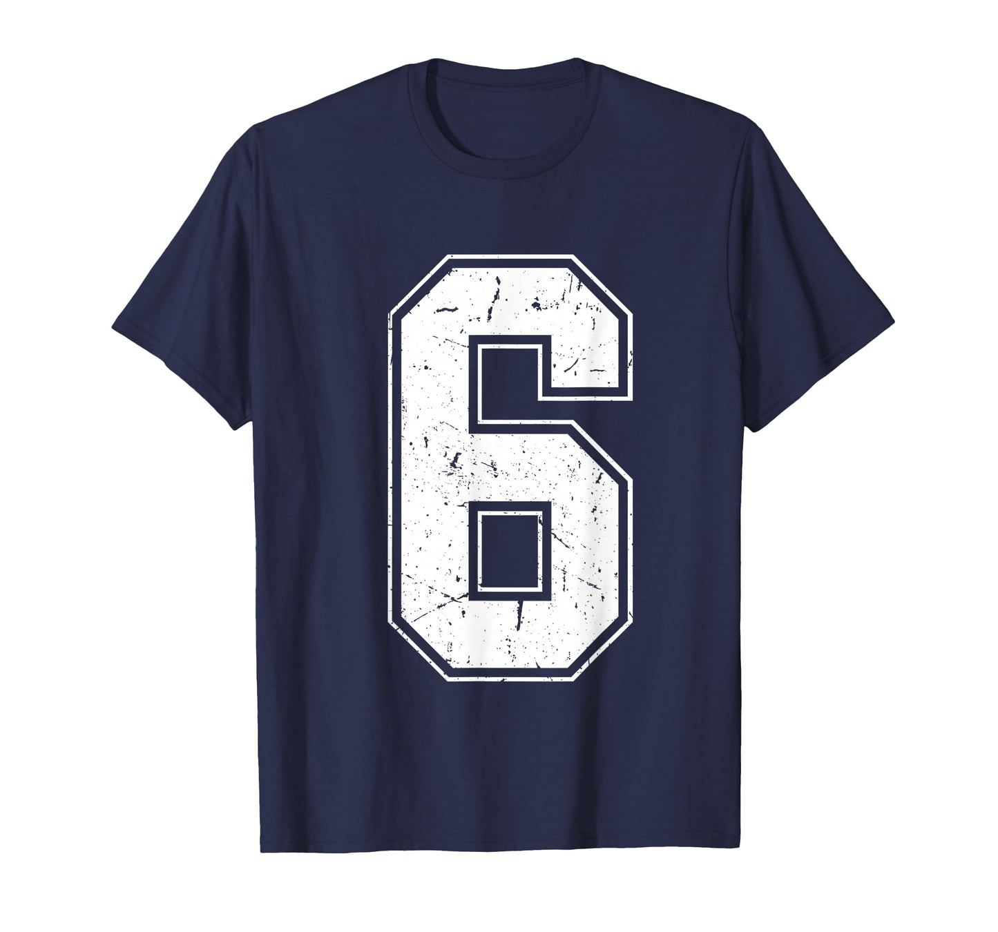 Number 6 Matching Costume 67 Meme Costume Distressed Retro T-Shirt