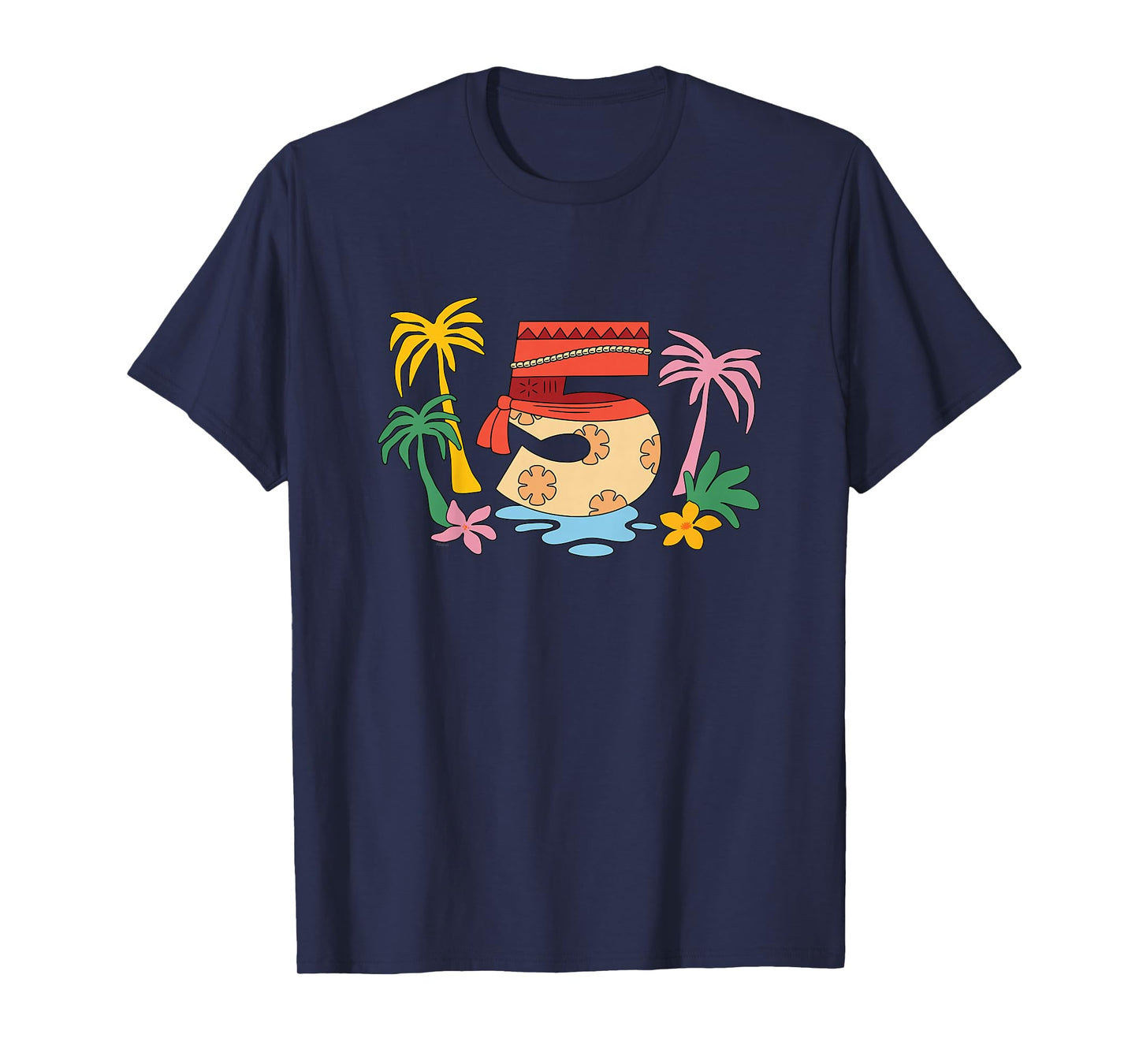 Disney Moana Numbers "5" Fifth 5th Birthday Party Gift T-Shirt