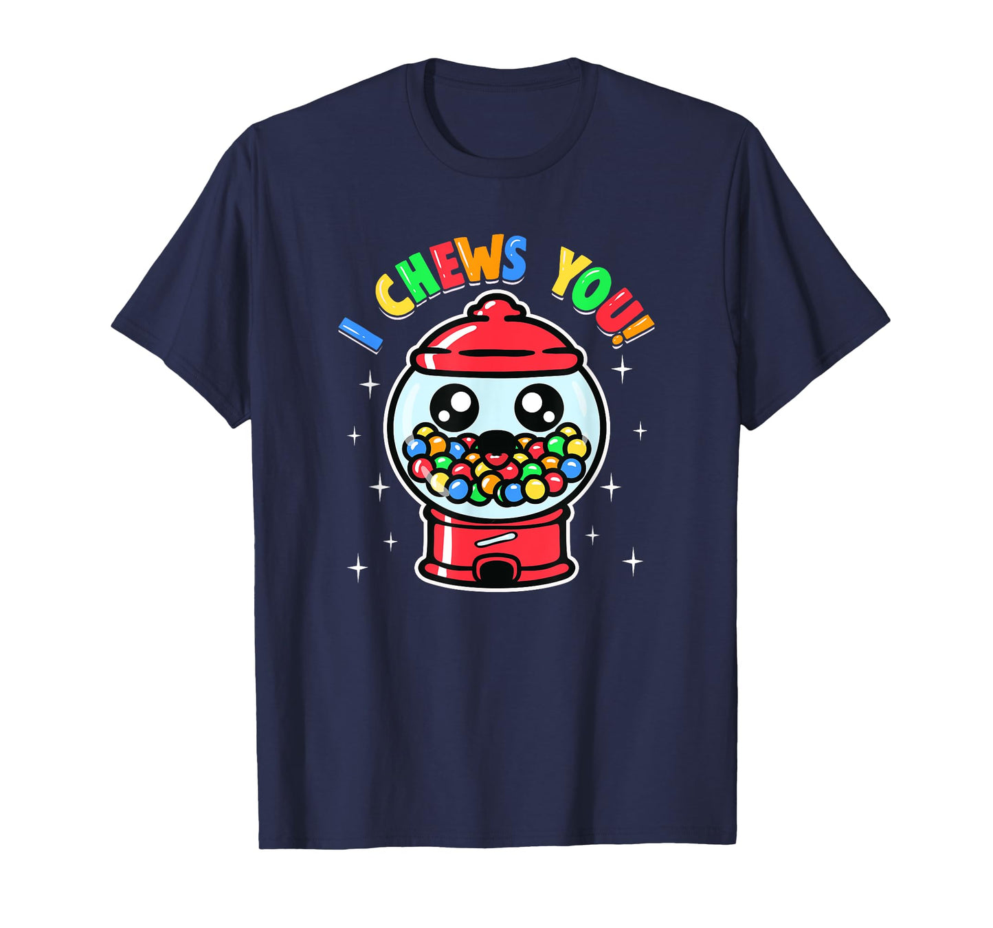 Boys Girls Toddlers Cute I Chews You Bubblegum Machine T-Shirt