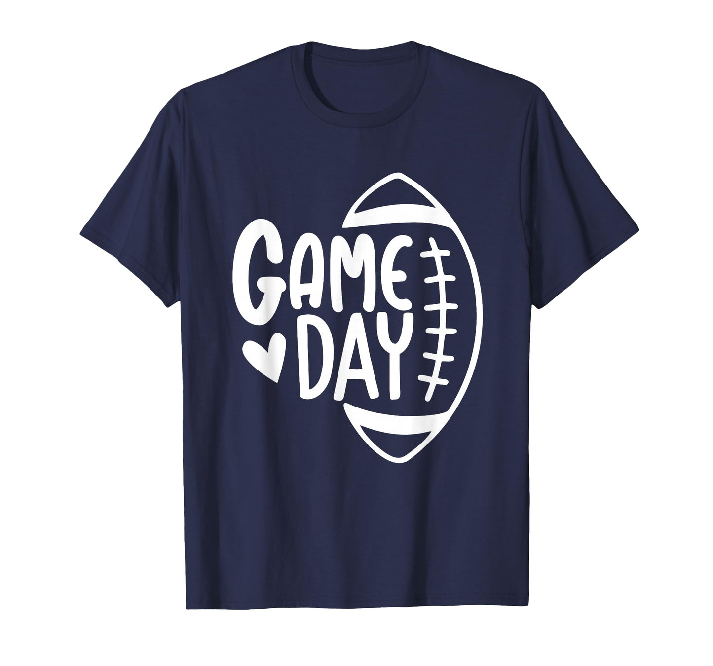 Game Day Football Heart American Football, Player Women Men T-Shirt