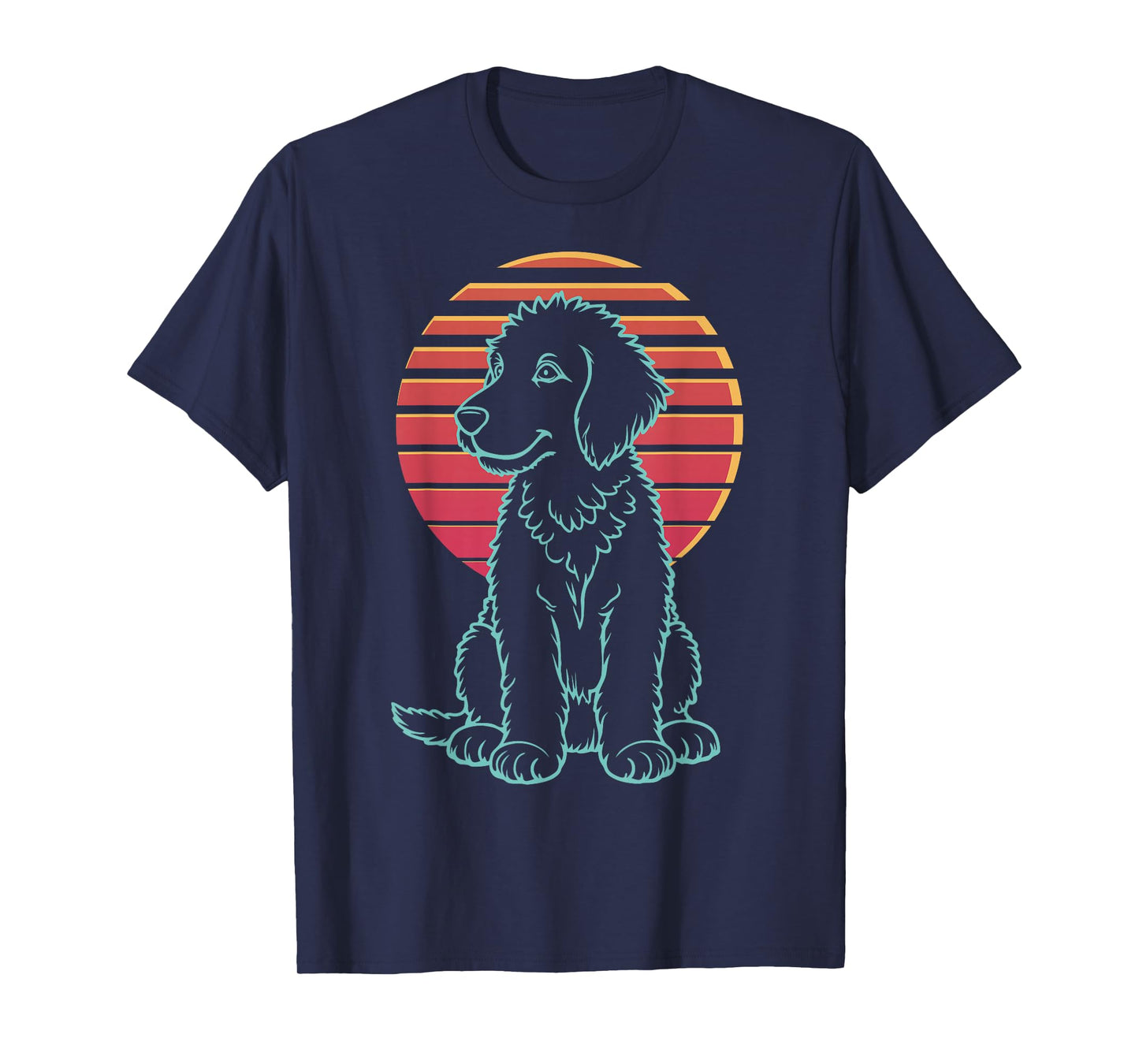 Bernedoodle Lover Dog Owner Retro Synthwave 80s T-Shirt