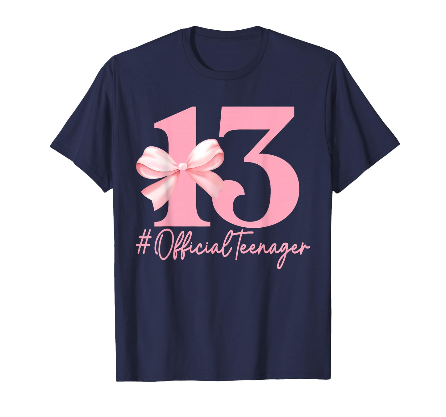Birthday Girl Pink Coquette Bow 13 Year Old Aesthetic Girly T-Shirt