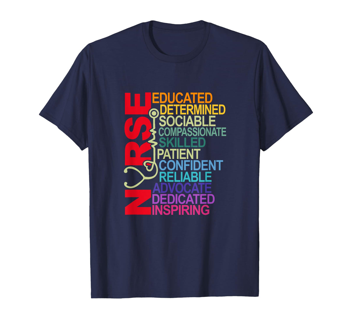 Nurse Educated Determined Sociable Nurse Squad RN Nurse Life T-Shirt