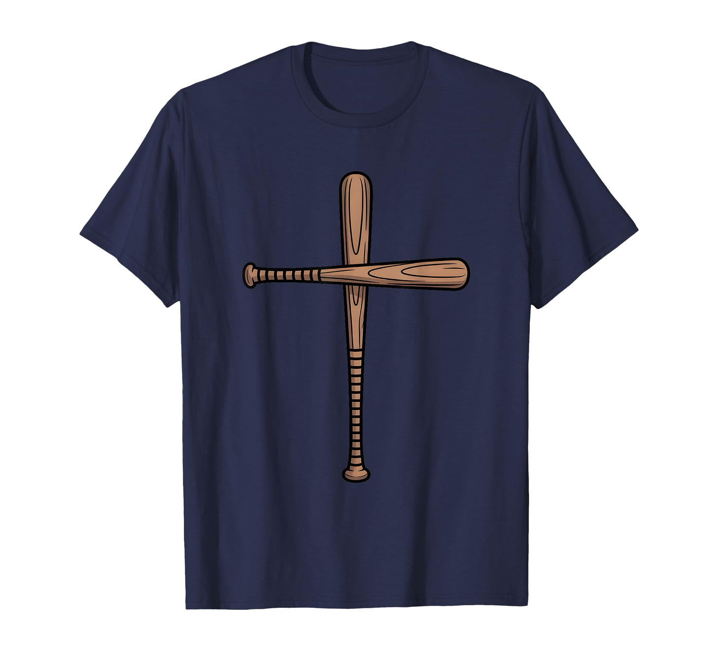 Cross Baseball Bats Christian Faith Sports Coach Pitcher T-Shirt